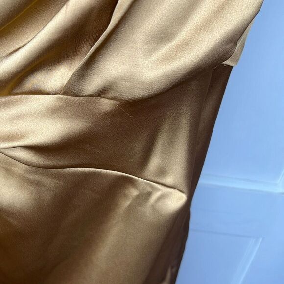 Petal & Pup NADIA ONE SHOULDER MAXI DRESS Bronze Nwot Size 12 - Picture 7 of 11